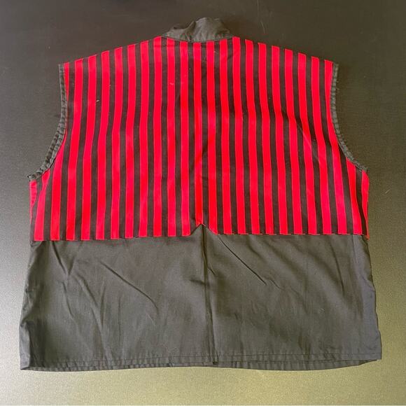 Red Black Vintage Western Crop Top Large Rodeo Cut Out Coastal Cowgirl Custom - Picture 4 of 7